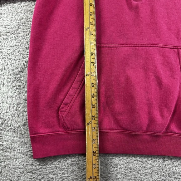 Nike Hoodie Womens Medium Pink 1/4 Zip Pull Over Hood Essential Club Fleece - Picture 4 of 8